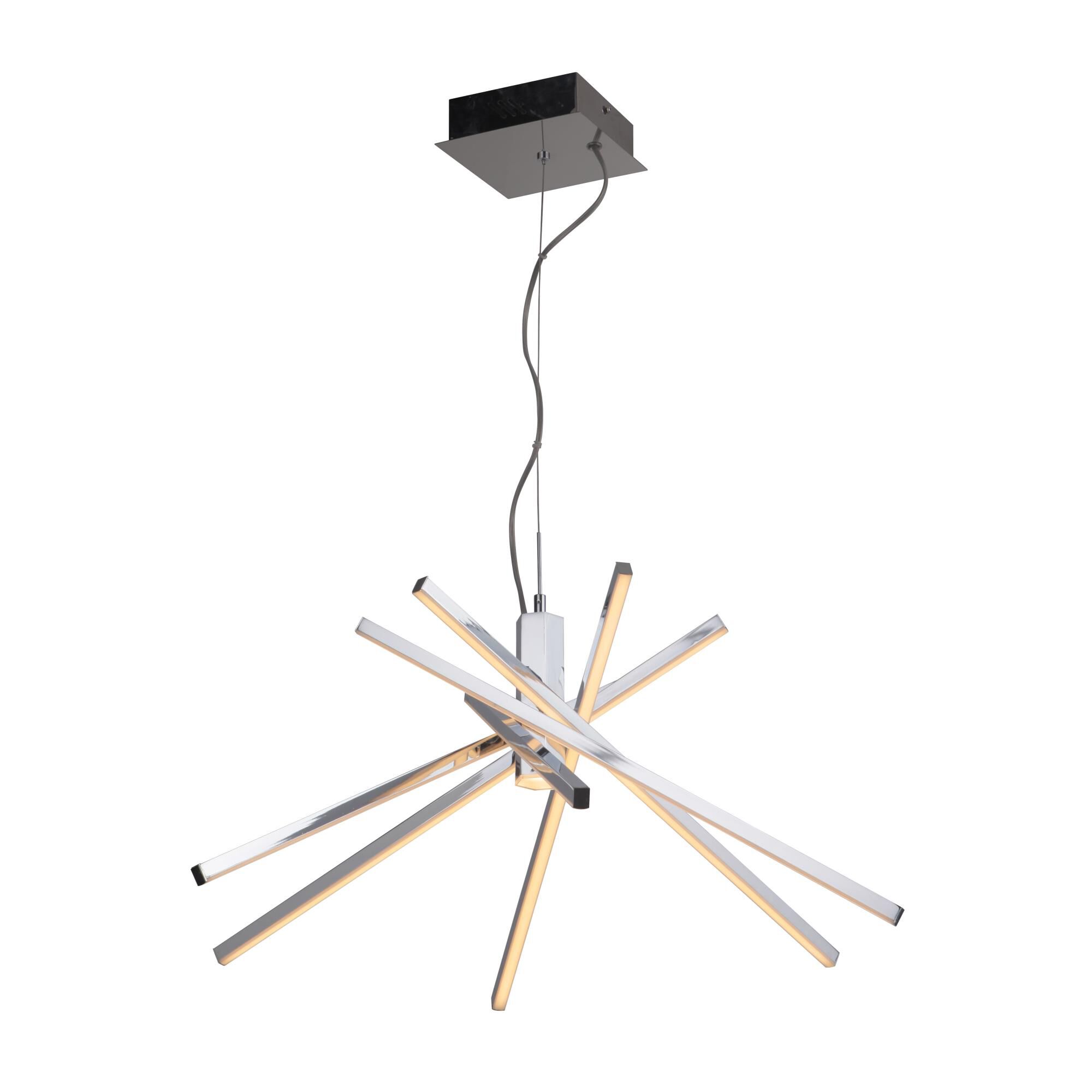 Shown in Chrome finish and Yes glass and Yes shade